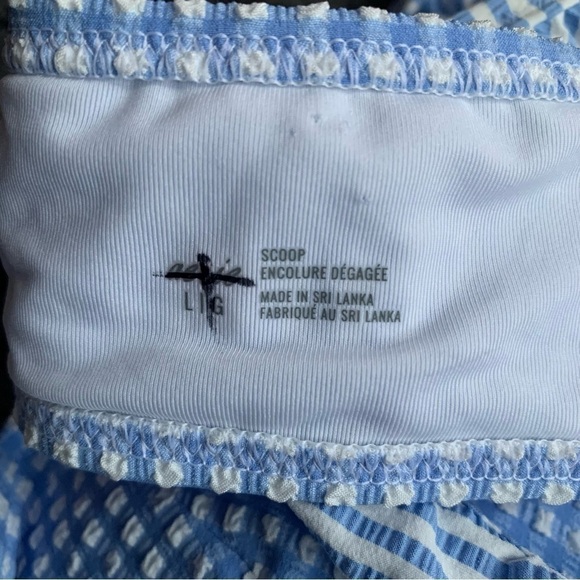 Aerie Seersucker Ruffle Wrap Bikini Top - Picture 5 of 7